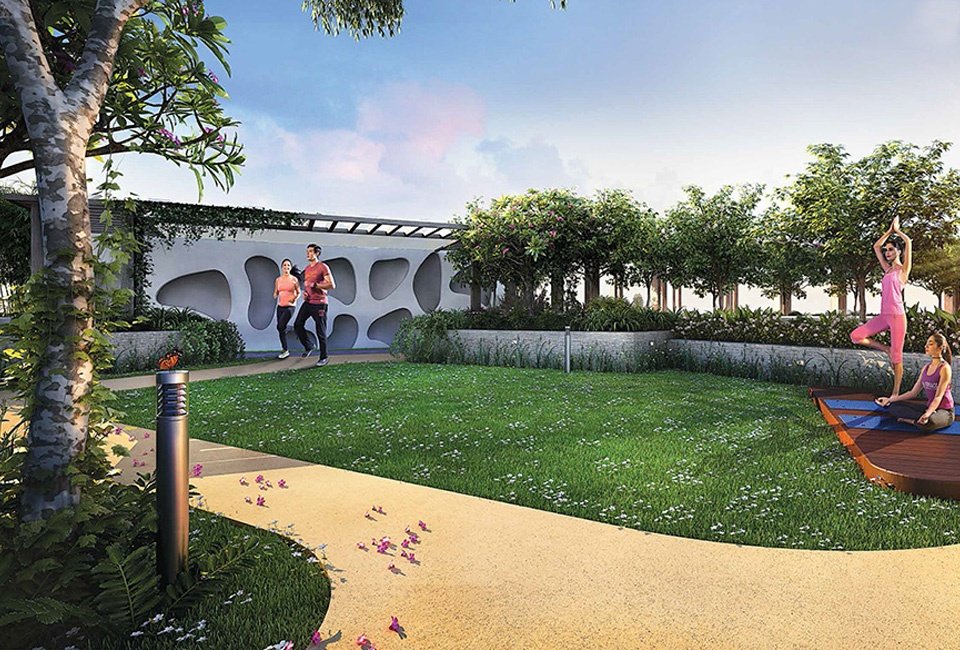 Yoga and Meditation Deck at Siddha Sky